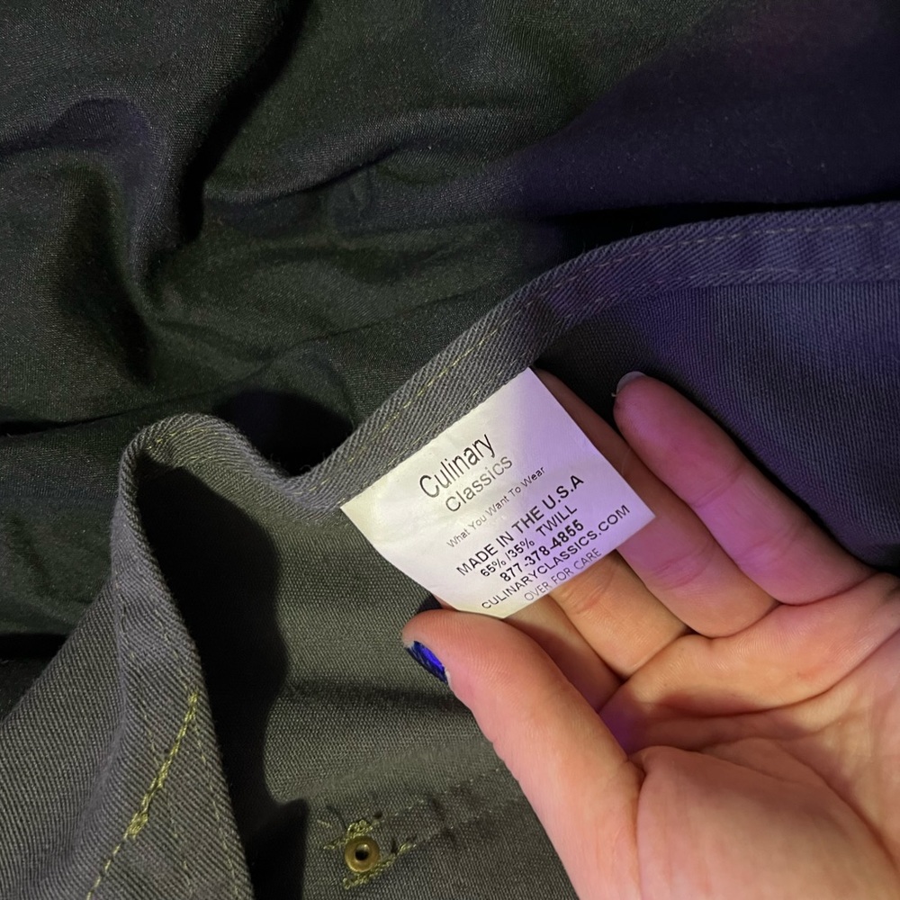 Culinary Classics Dark Gray Cross Back Butcher’s … - image 2